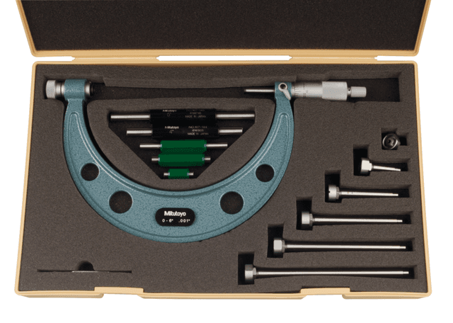 Image of outside micrometer interchangeable anvil 0-6" .