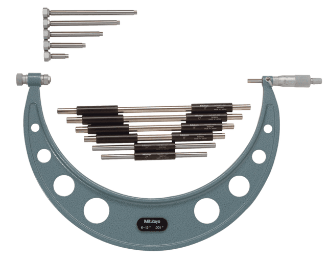 Image of outside micrometer interchangeable anvil 6-12" .