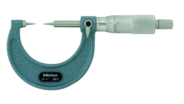 Image of point micrometer with carbide tip 1-2", 15¬∞ tip .