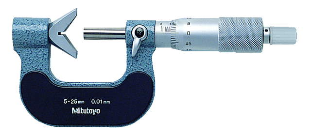 Image of 3 flute v-anvil micrometer 55-70mm .