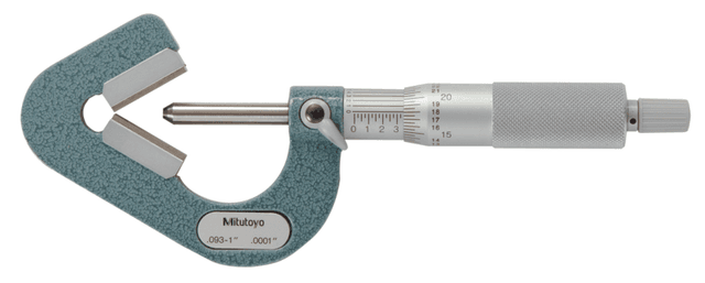 Image of 3 flute v-anvil micrometer 0,09-1" .