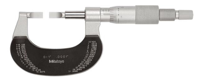 Image of blade micrometer, hardened steel blade 0-1",0,75mm blade .