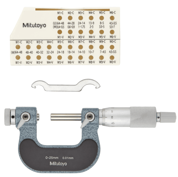 Image of screw thread micrometer interchangeable tips, 0-25mm .