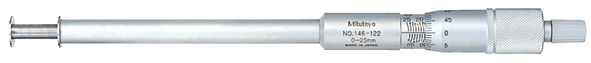 Image of groove micrometer, rotating spindle 0-25mm,12,7mm flange .