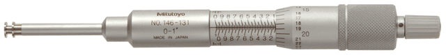 Image of groove micrometer, rotating spindle 0-1",0,25" flange .