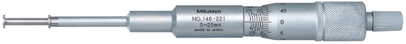 Image of groove micrometer, non-rotating spindle 0-25mm,6,35mm flange .