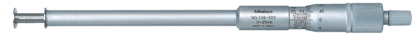 Image of groove micrometer, non-rotating spindle 0-25mm,12,7mm flange .