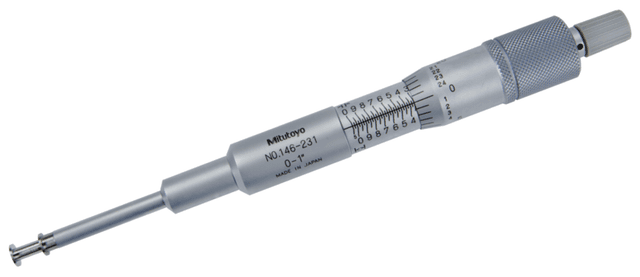 Image of groove micrometer, non-rotating spindle 0-1",0,25" flange .