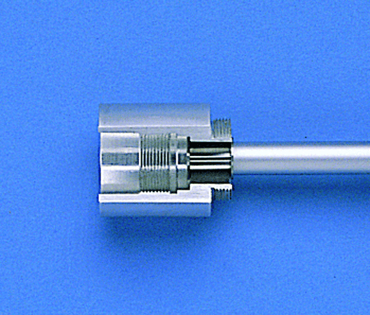 Image of groove micrometer, non-rotating spindle 1-2",0,5" flange .