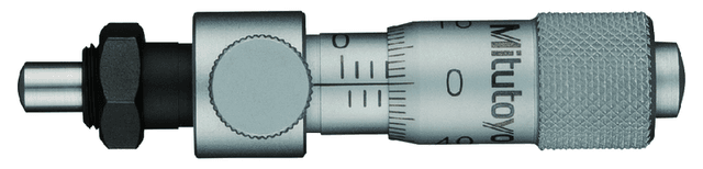 Image of micrometer head locking screw type 0-6,5mm, clamp nut, spherical spindle .