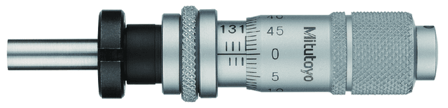 Image of micrometer head, small standard type 0-13mm, clamp nut, spi. lock, rev. rea. .