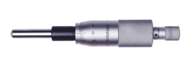 Image of micrometer head, medium-sized standard 0-1", spherical spindle .