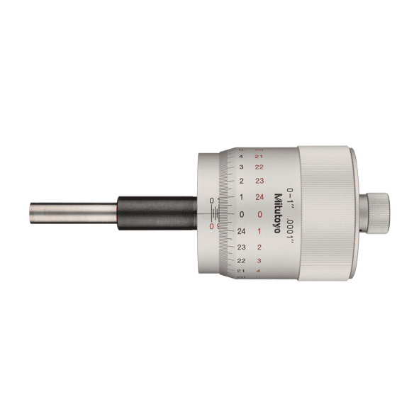 Image of micrometer head, large thimble 49mm 0-1", clamp nut .