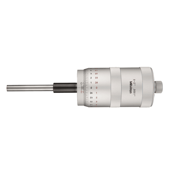 Image of micrometer head, large thimble 49mm 0-2", bidirectional .