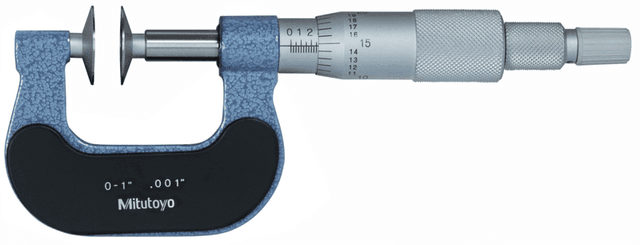 Image of disc micrometer, non-rotating spindle 1-2", disk=20mm .