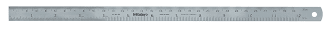 Image of steel rule, semi-flexible rule 300mm/12", metric/inch .