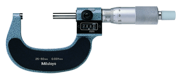 Image of digit outside micrometer 25-50mm,0,001mm .