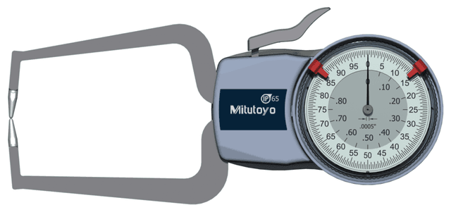 Image of external dial caliper gauge 0-0,8",0,0005" .