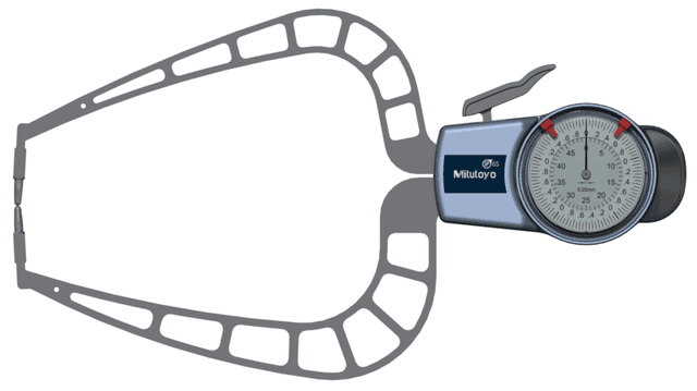 Image of external dial caliper gauge 0-50mm,0,05mm .