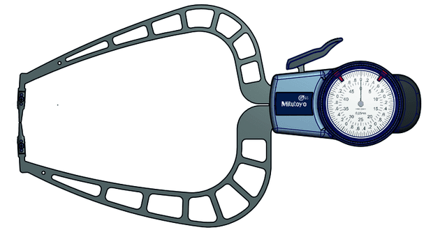 Image of external dial caliper gauge 0-50mm,0,05mm .