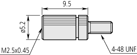 Image of adapter indicator contact point 4-48 unf to m2,5x0,45.