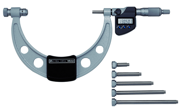 Image of digital micrometer interchangeable anvil inch/metric,12-18", incl. 6 anvils .