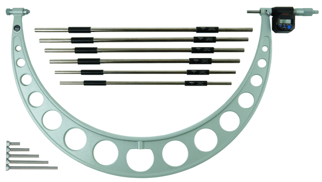 Image of digital micrometer interchangeable anvil inch/metric,18-24", incl. 6 anvils .