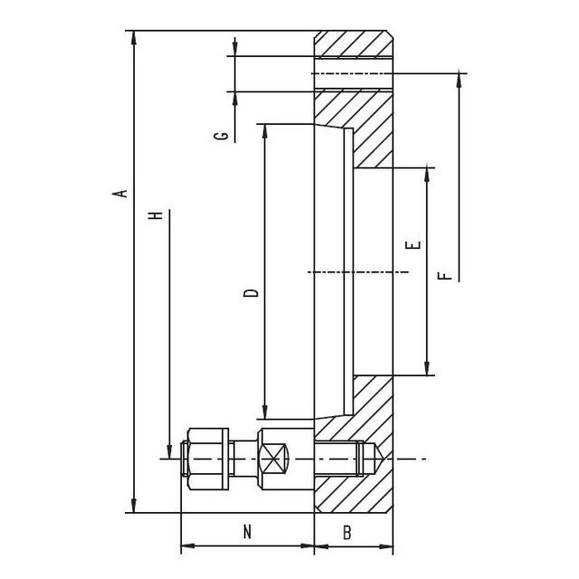 ADAPTER FOR LATHE CHUCK 8237-200-5