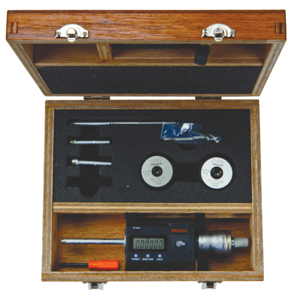 Image of digital 3-point internal micrometer set 0,275-0,5", interchange. head ip65, tin .