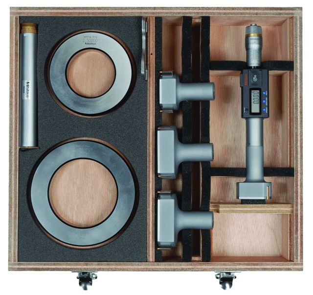 Image of digital 3-point internal micrometer set 2-4", interchange. head ip65, tin .