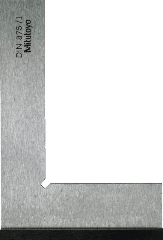 Image of try square with shoulders, din 875 150x100mm, grade 0, stainless steel .