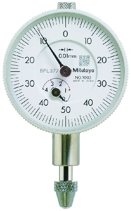 Image of dial indicator, flat back 4mm,0,01mm .