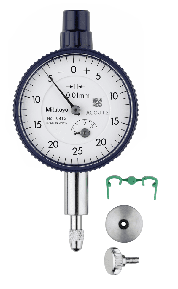 Image of dial indicator, flat back 3,5mm,0,01mm .