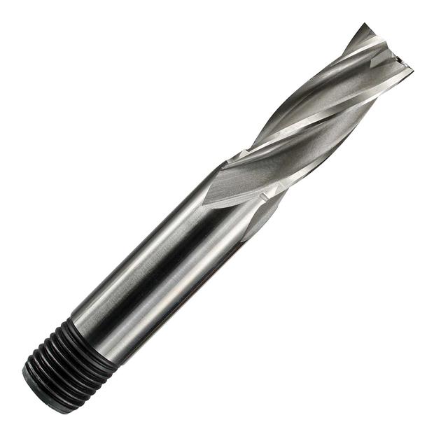 CLARKSON HSS Co8 4 to 8 Flute Threaded Shank End Mill.