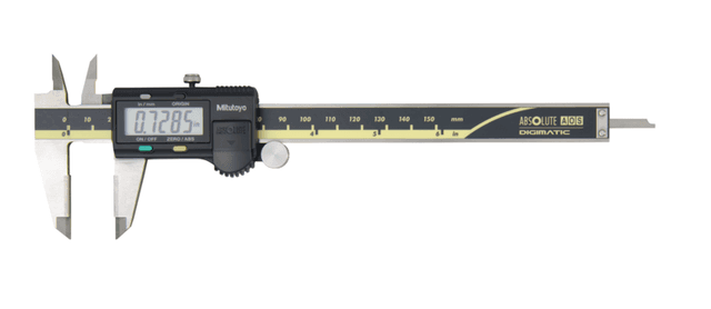 Image of digital abs aos caliper, id/od carb. ja. inch/metric, 0-6", thumb r., w/o output .