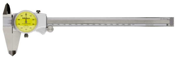 Image of dial caliper 0-200mm,0,01mm, 1mm/rev., metric .
