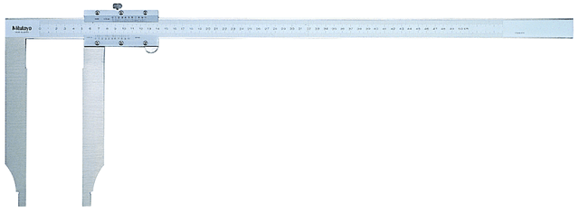 Image of vernier caliper, long jaw, fine adjust. 0-1000mm,0,05mm, metric/inch .