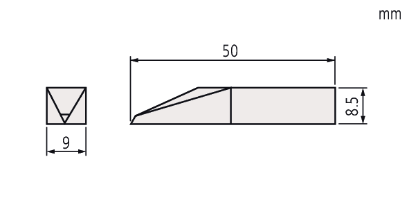 Image of scriber point for gauge blocks .