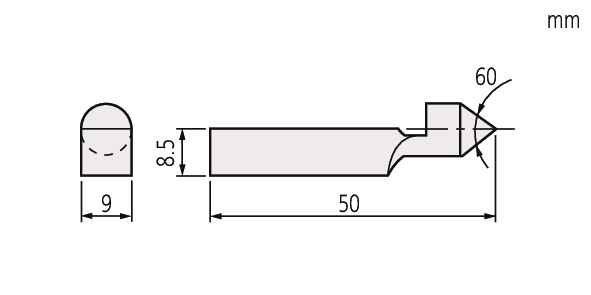Image of centre point for gauge blocks .