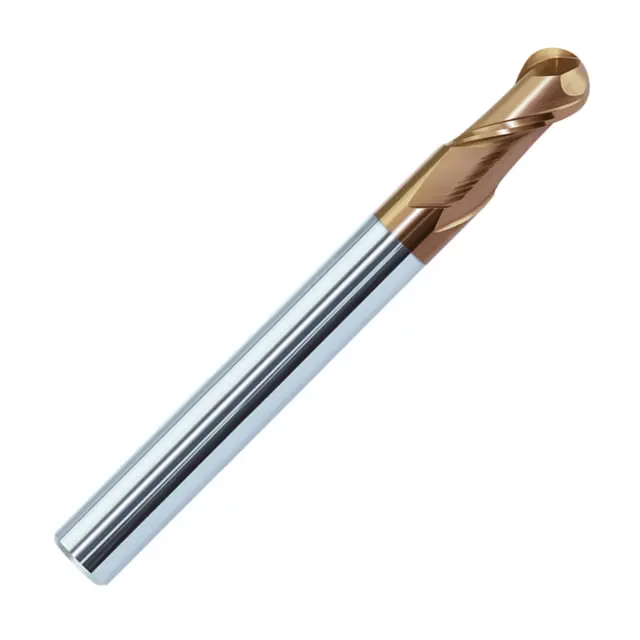 ZCC-CT 2 Flute Long Length Ball Nose Slot Drill for Hardened Steel Machining