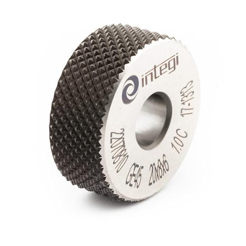 Image of 45° upwards cross form knurl with dimensions 20x8x6 from Integi